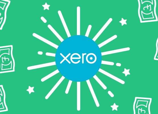 Powerful Xero Functions The Xero logo surrounded by stars and lines to simulate power