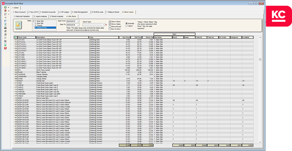 no-lazyload A screenshot of the accounts stock value screen in Khaos Control