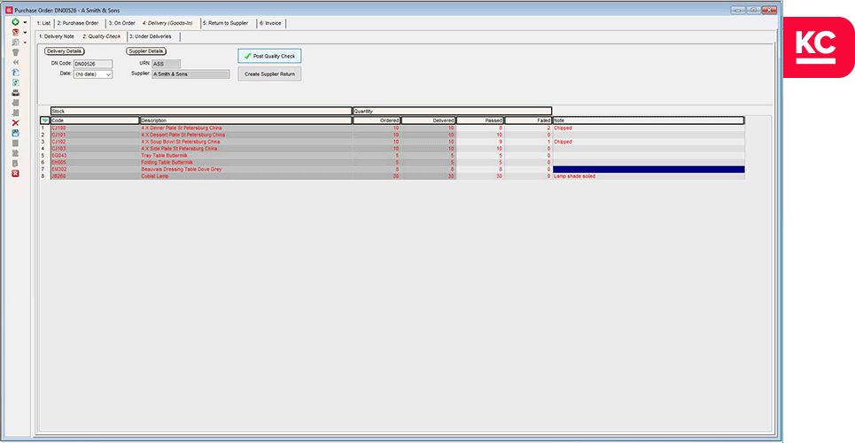 no-lazyload A screenshot of the purchase order details screen in Khaos Control