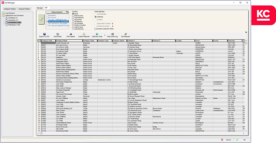 focus on the right customers khaos control list segmentation software"