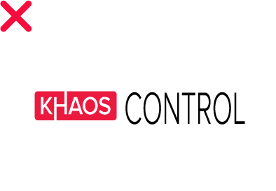 khaos control brand guidelines wrong image