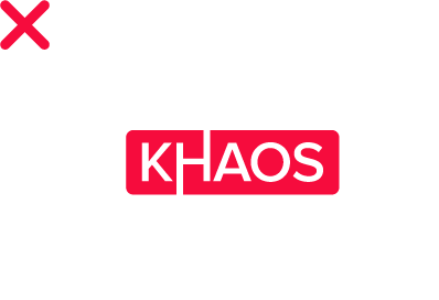 incorrect image khaos control brand guidelines