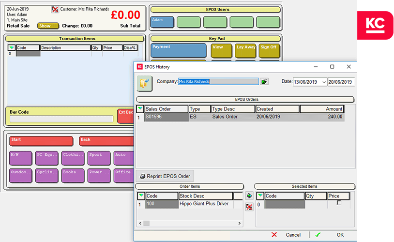 no-lazyload A screenshot of the epos screen in Khaos Control including the epos history popup