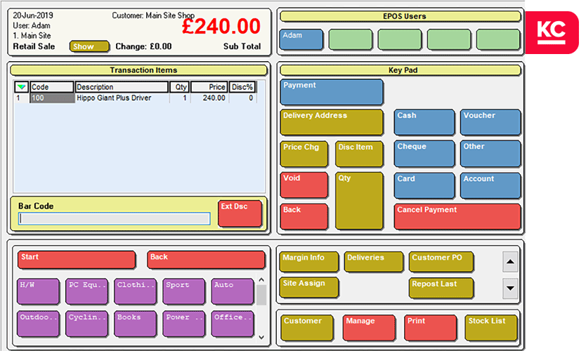 A screenshot of the epos screen in Khaos Control