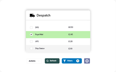 Available couriers to dispatch a specific order