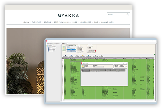 A screenshot of the Myakka website and a screenshot of Khaos Control