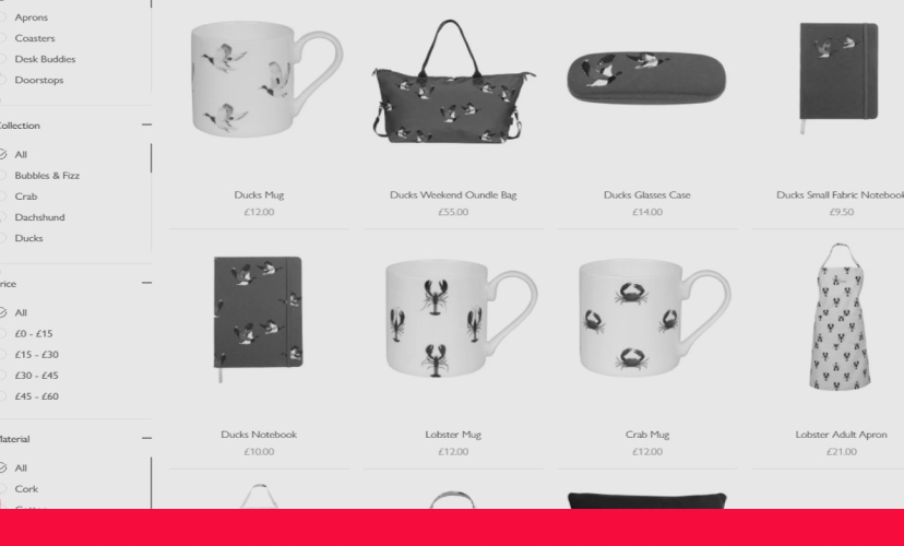no-lazyload A screenshot of an ecommerce website category page showing a variety of products