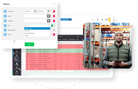 software to filter warehouse sites