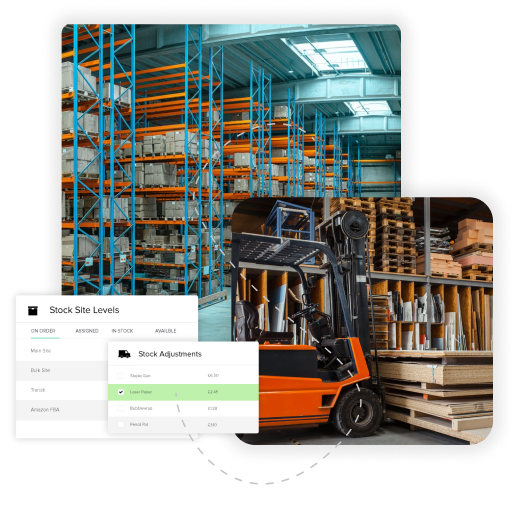moving pallets after making stock adjustments